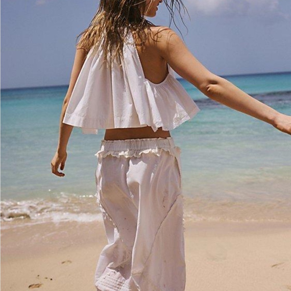 Sale! Free People Bloomer pants White Bohemian Beach Ensemble
